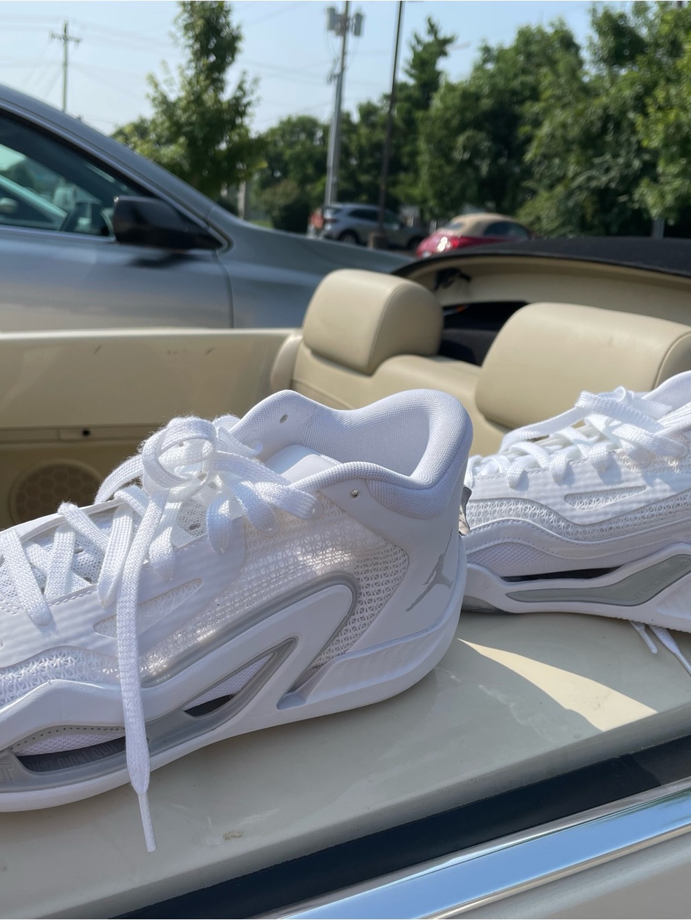 Jordan Tatum 1 Pure Money White Metallic Silver Men’s Size 8